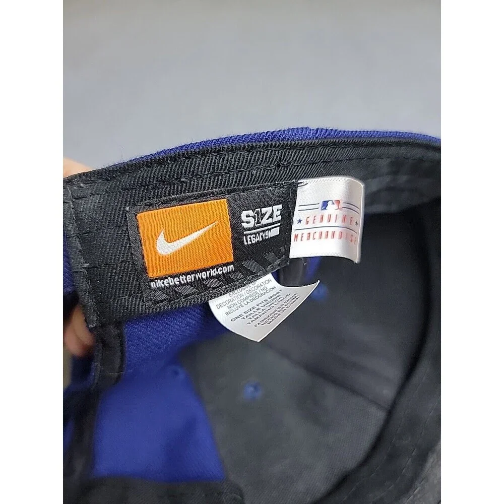 Nike Texas Rangers Hat Cap Strapback Blue Embroidered Swoosh Logo‎ MLB OSFM